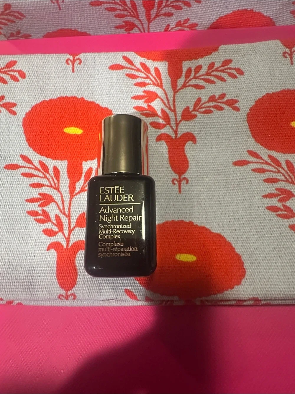 Estee Lauder Lipstick & Skincare Set in Bright Pink and Gold Accents